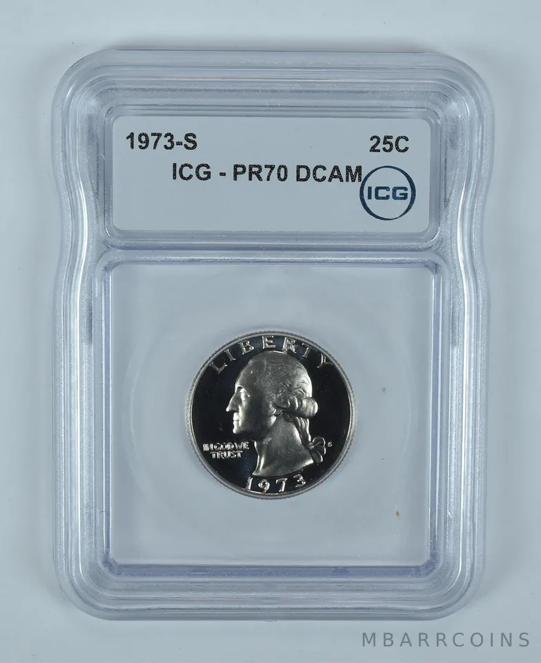 1973-S Washington Quarter PR70 DCAM ICG