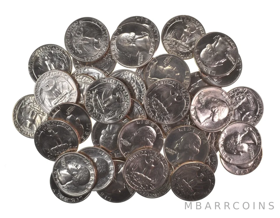Lot (40) 1972-P Washington Quarter Clad Unc Roll