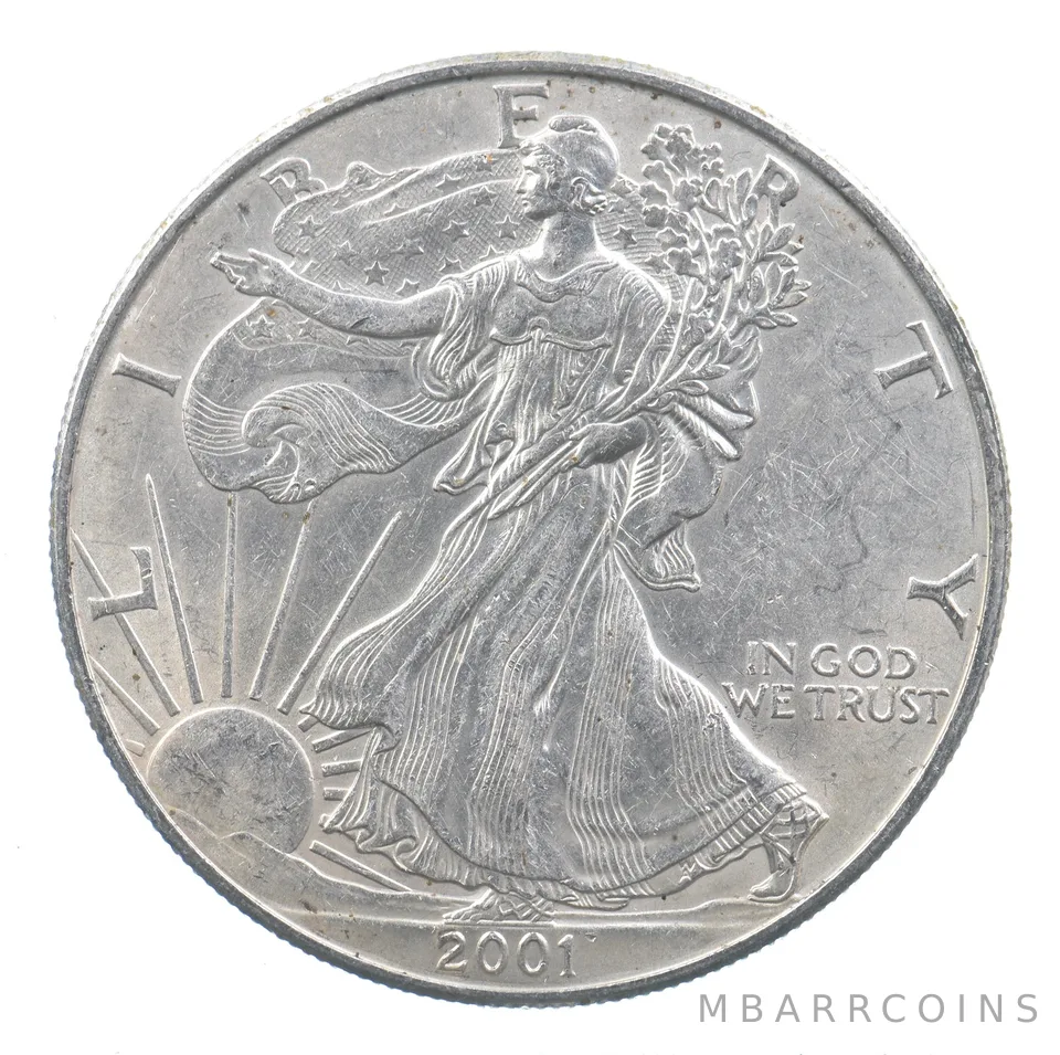 Better Date 2001 American Silver Eagle 1 Troy Oz .999 Fine Silver *917