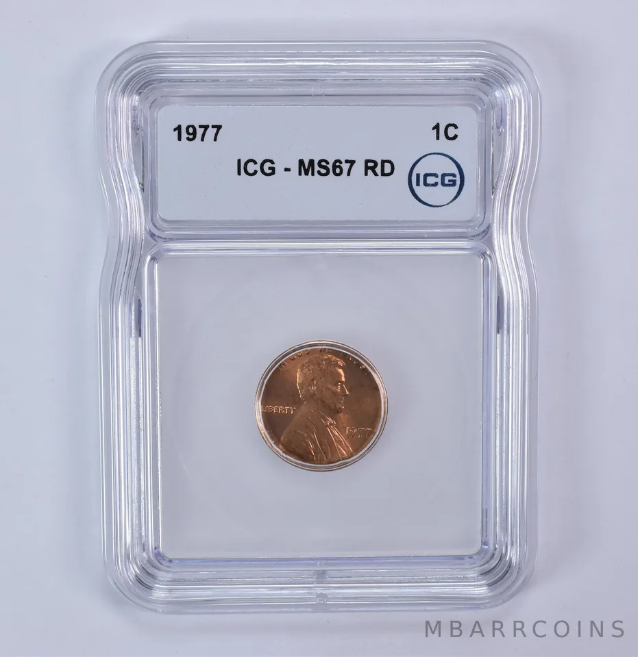 1977 Lincoln Memorial Cent MS67 RD ICG