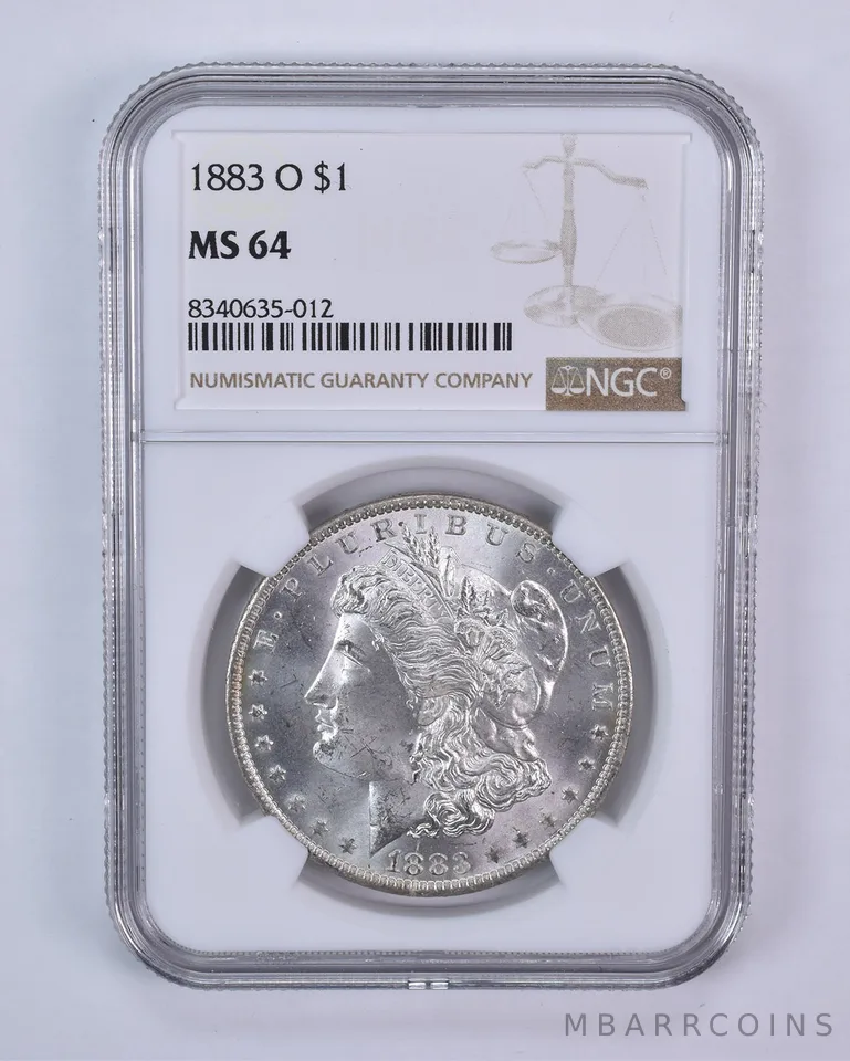 1883-O Morgan Silver Dollar MS64 NGC Brown Label