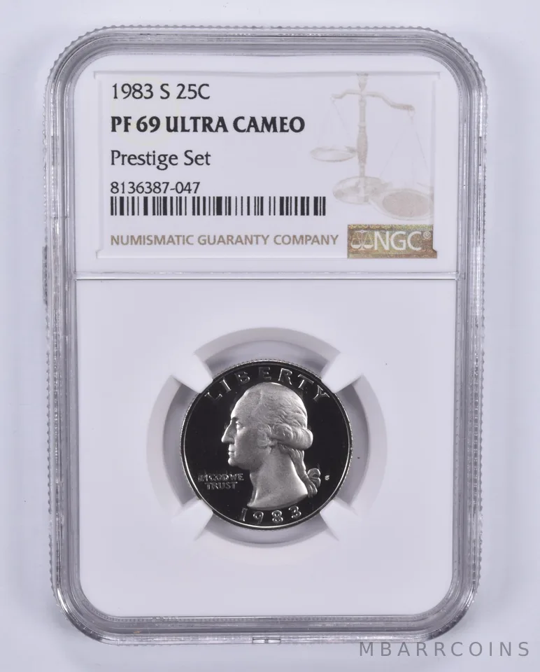 1983-S Washington Quarter Prestige Set PF69 UCAM NGC Brown Label