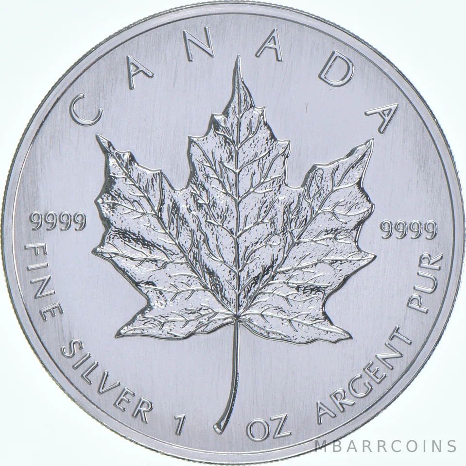 1997 Canada 5 Dollars Silver Maple Leaf 1 Oz Silver BU