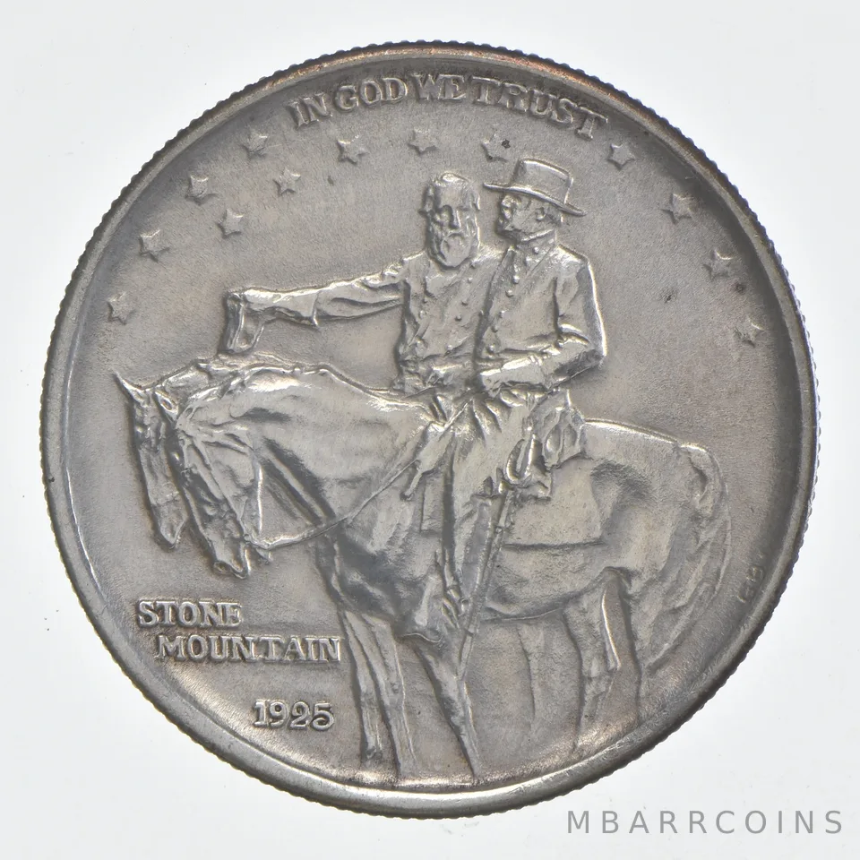 1925 Stone Mountain Commemorative Silver Half Dollar Beautiful Tone *0490