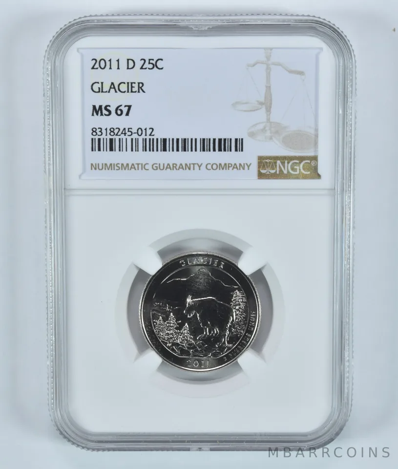 2011-D Washington Quarter Glacier America The Beautiful MS67 NGC