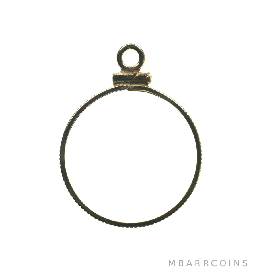 14K 19.94mm Gold Filled 1 Ducat Austria Coin Bezel Pendant Frame Edge *1329