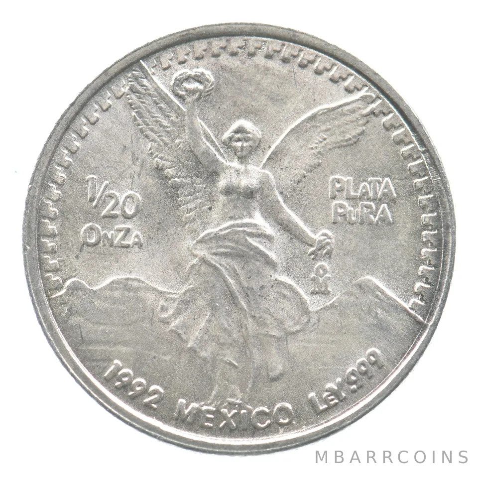 1992 Mo Mexico 1/20 Onza Silver Libertad *7407