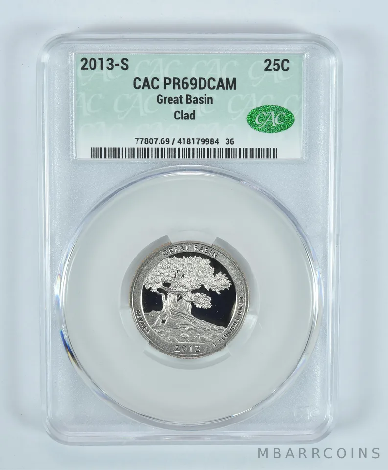 2013-S Washington Quarter Great Basin CLAD ATB PR69 DCAM CAC CACg