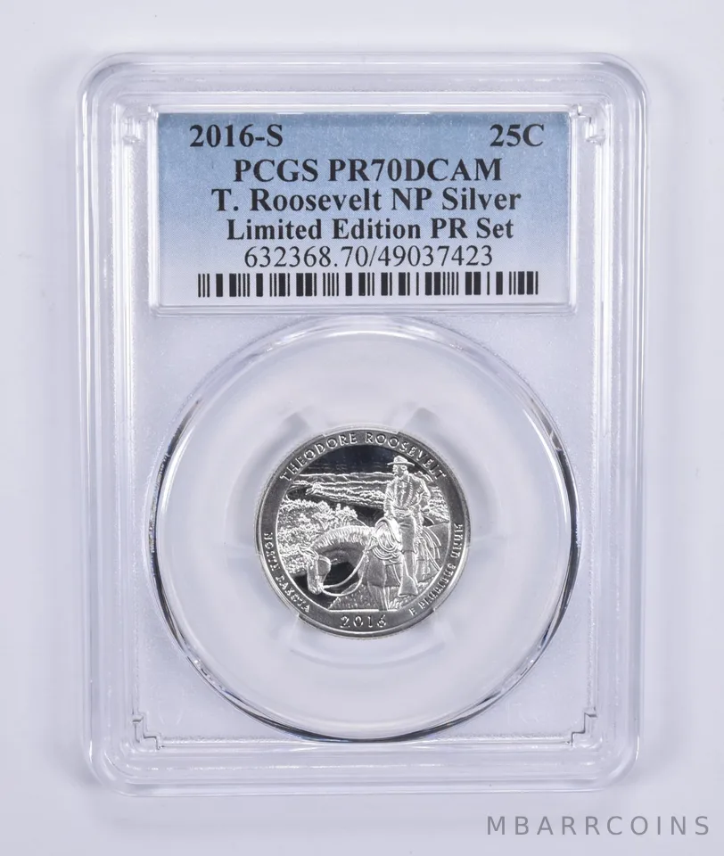 2016-S Quarter Silver Theodore Roosevelt Limited Edition Set PR70 PCGS