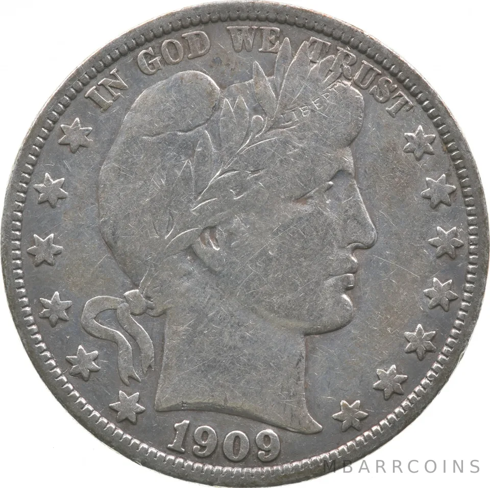 1909 Barber Half Dollar a3803