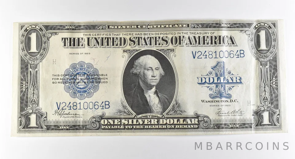 1923 $1 Silver Certificate Large Note Blue Seal *2907