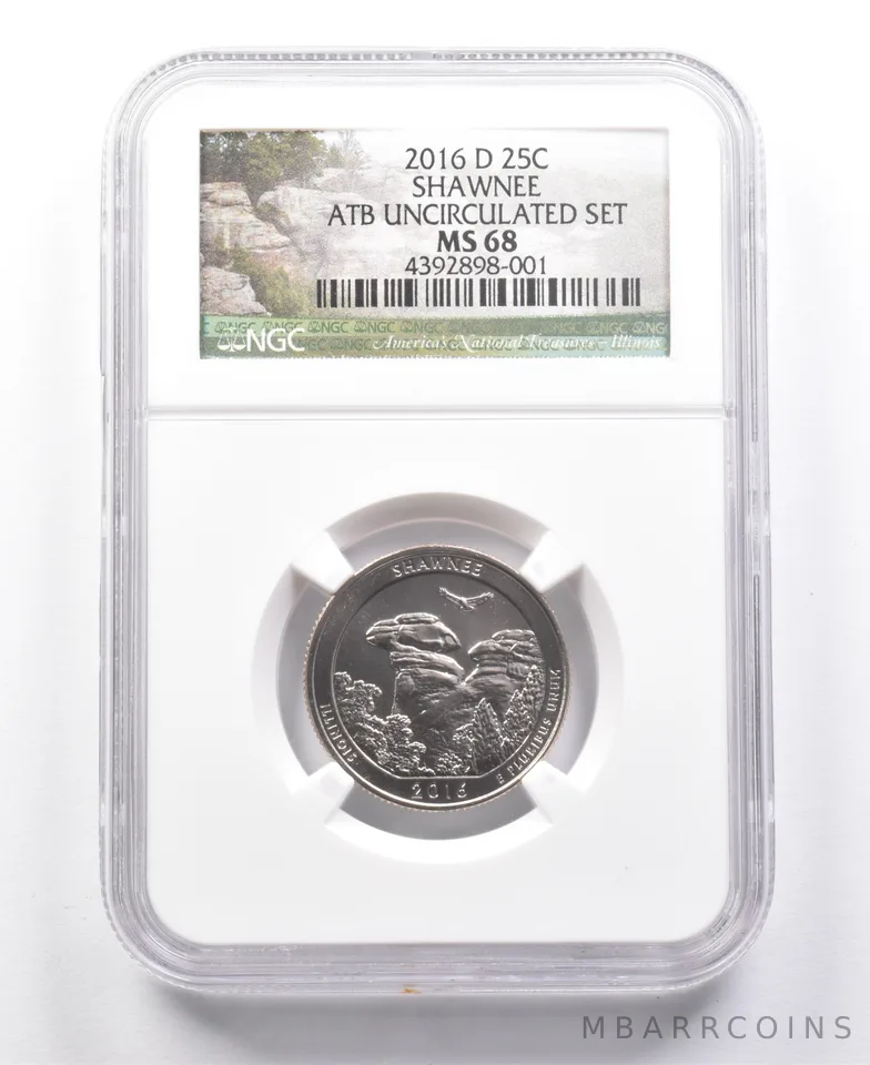 2016-D Washington Quarter Shawnee ATB Uncirculated Set MS68 NGC *7691