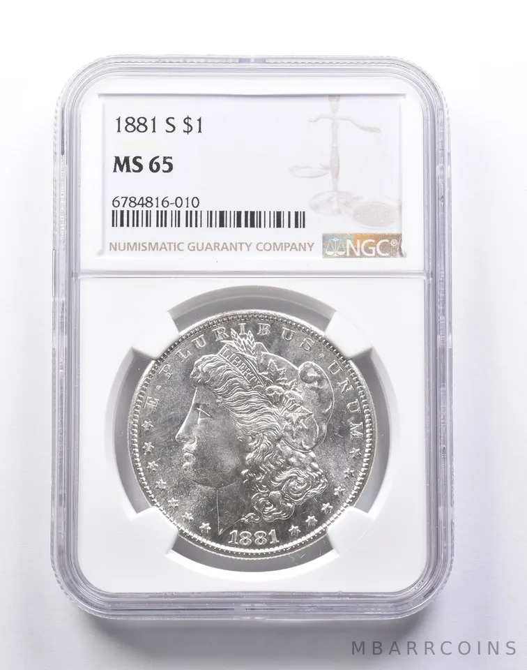 MS65 1881-S Morgan Silver Dollar NGC *1391