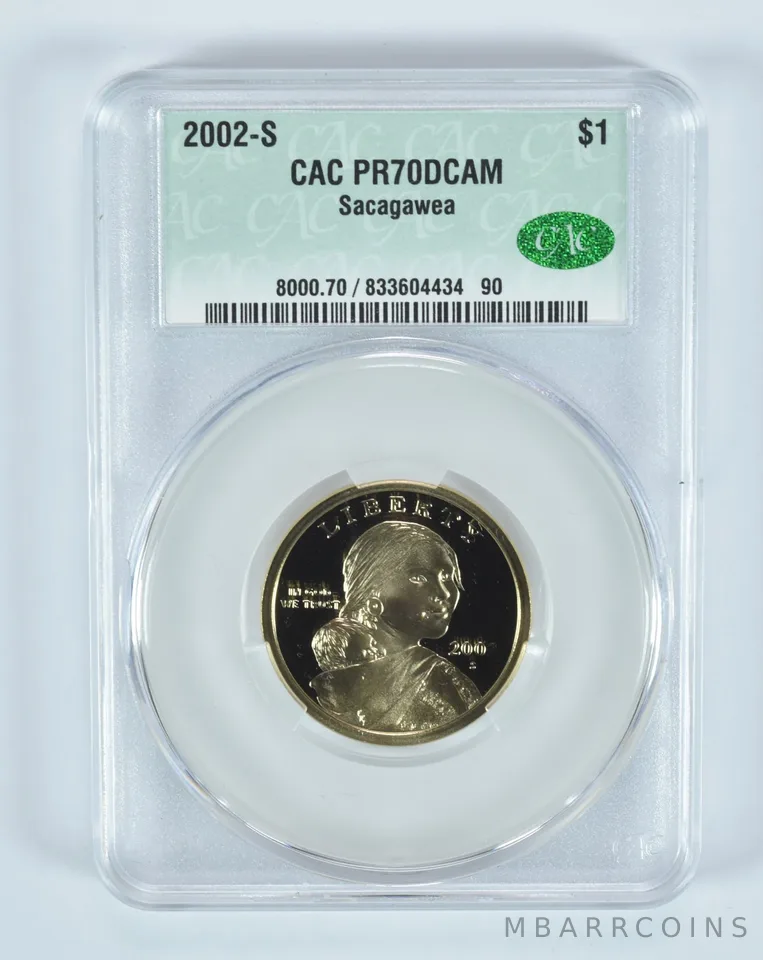 2002-S Sacagawea $1 PR70 DCAM CAC CACg