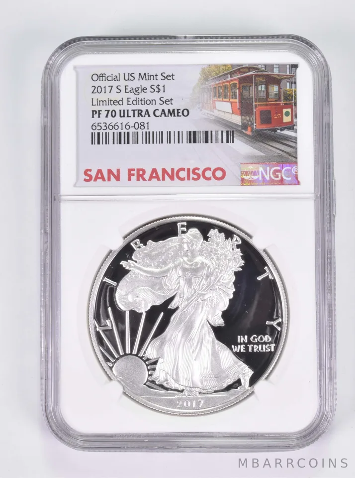 2017-S Silver Eagle LIMITED Edition PF70 UCam NGC San Francisco Label
