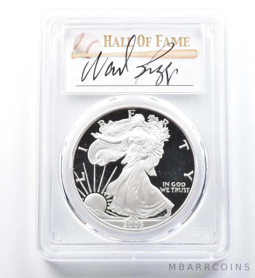 2005-W American Silver Eagle Wade Boggs PR70 DCAM PCGS a1198