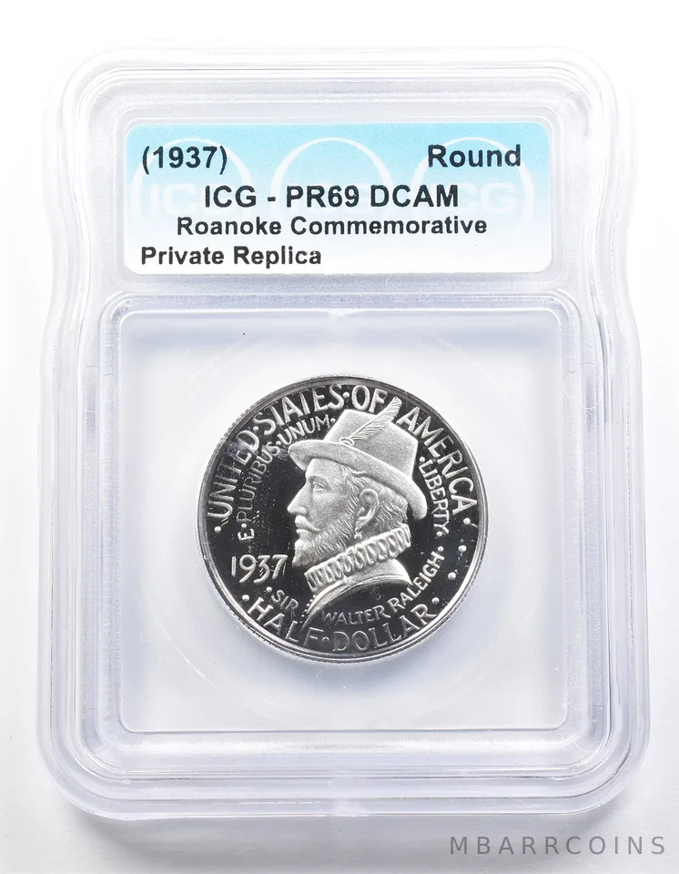 1937 Roanoke Half Dollar PR69 ICG Museum Gallery Strike a1246