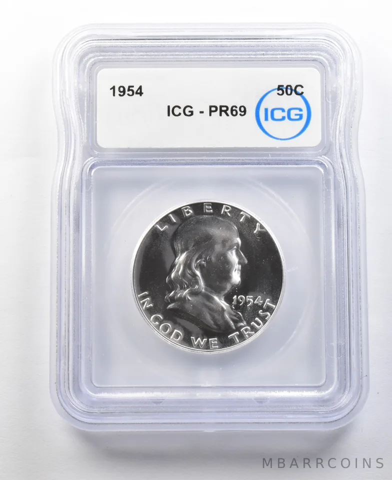 1954 Franklin Half Dollar PR69 ICG a0337