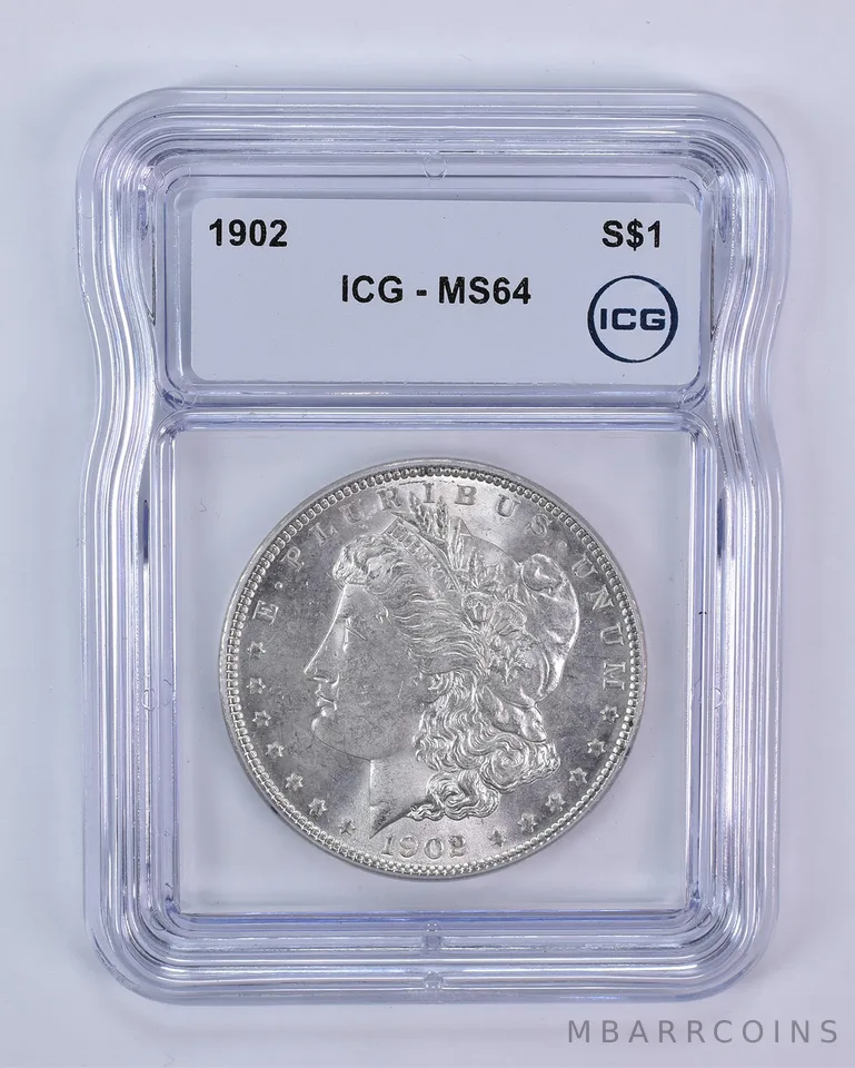 1902 Morgan Silver Dollar MS64 ICG