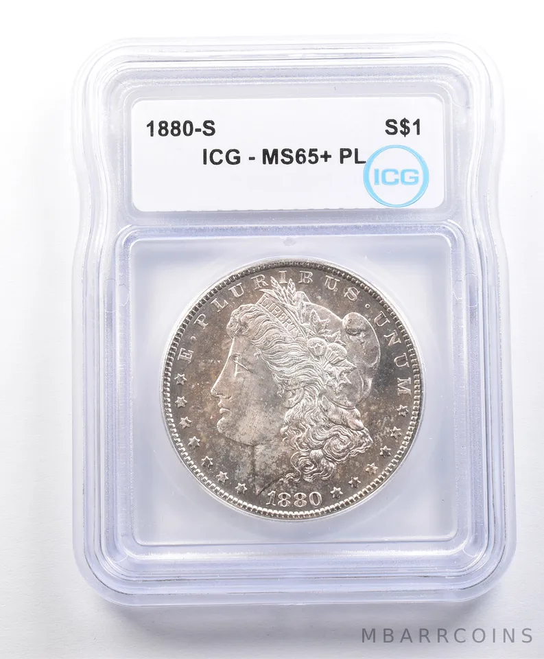 1880-S Morgan Silver Dollar MS65+ PL ICG *3208