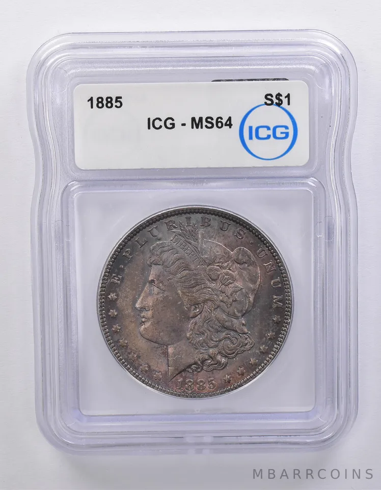 1885 Morgan Silver Dollar MS64 ICG Beautiful Tone *7124