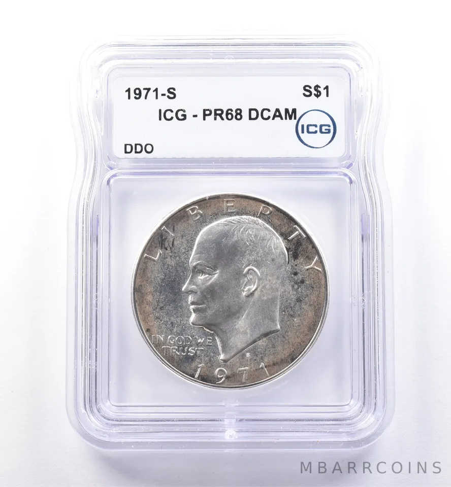 1971-S Eisenhower $1 DDO PR68 DCAM ICG a8532