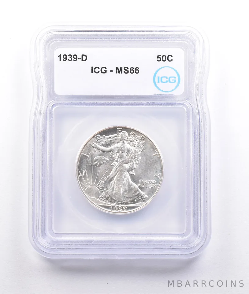 1939-D Walking Liberty Half Dollar MS66 ICG *6943