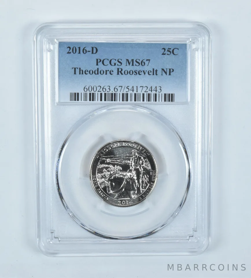 2016-D Washington Quarter ATB Theodore Roosevelt MS67 PCGS