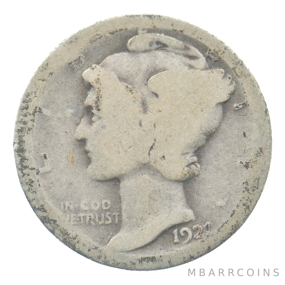 1921 Mercury Dime *7787