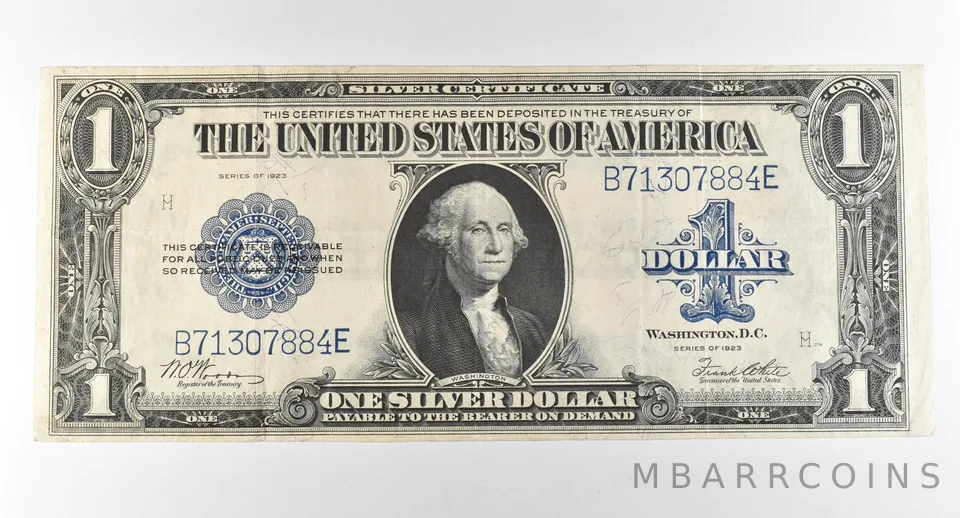 1923 $1 Silver Certificate Large Note Blue Seal *2947