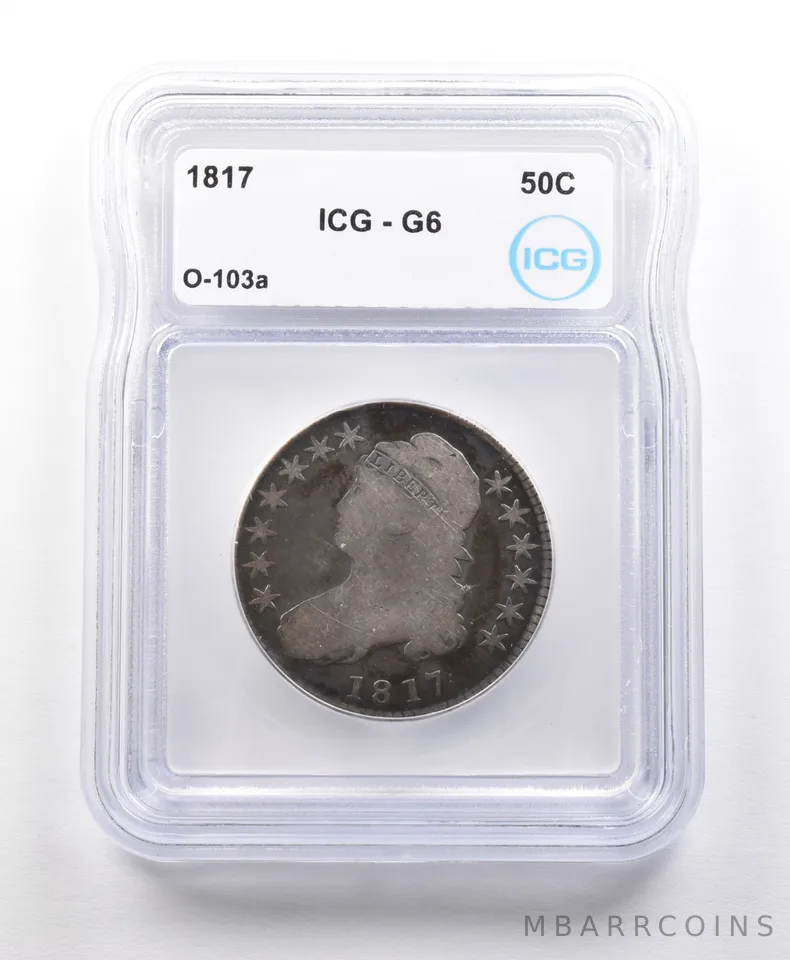 1817 Capped Bust Half Dollar O-103a G6 ICG *5621