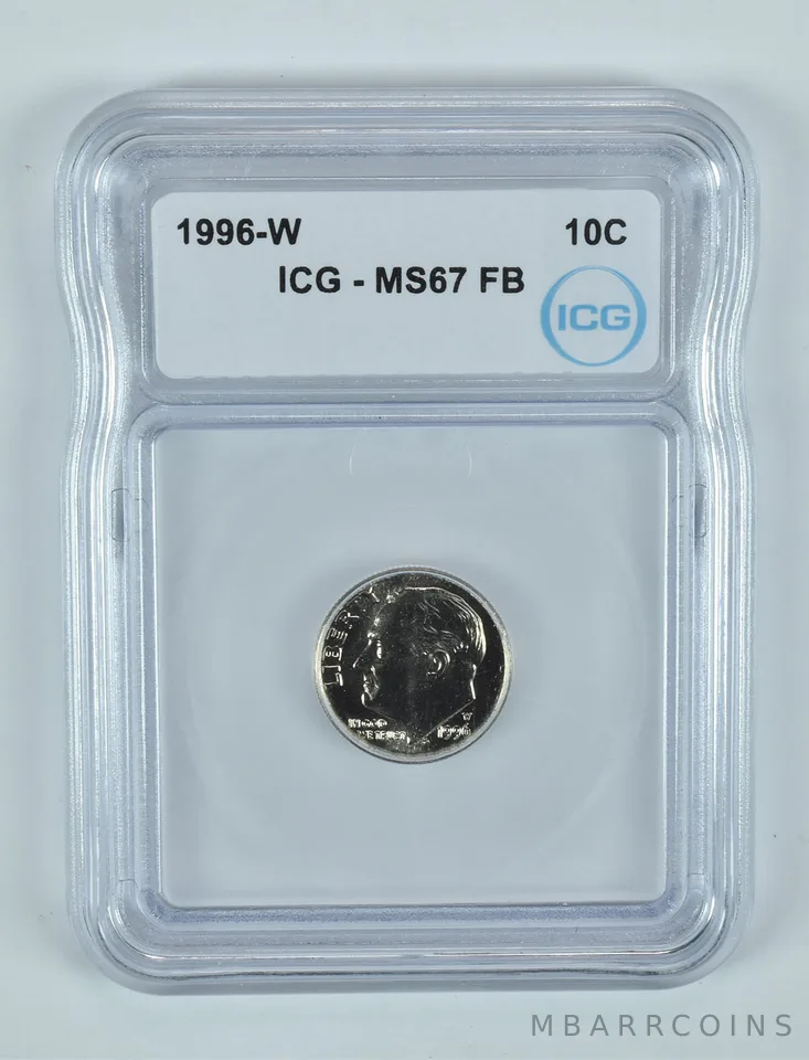1996-W Roosevelt Dime MS67 FB ICG
