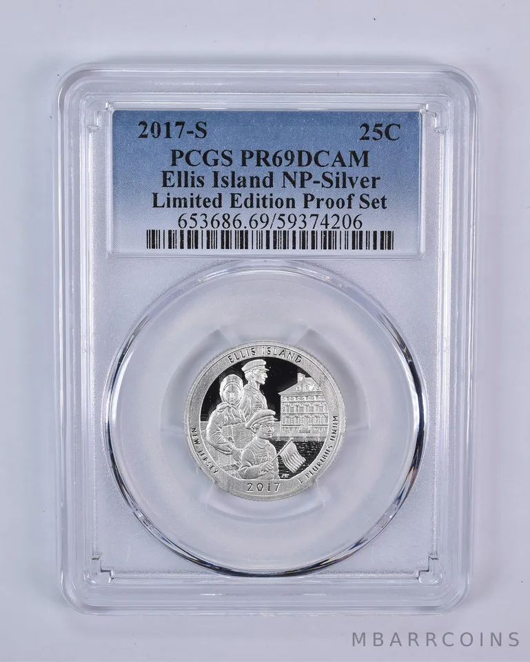 2017-S ATB Quarter Silver Ellis Island Limited Edition Set PR69 DCAM PCGS