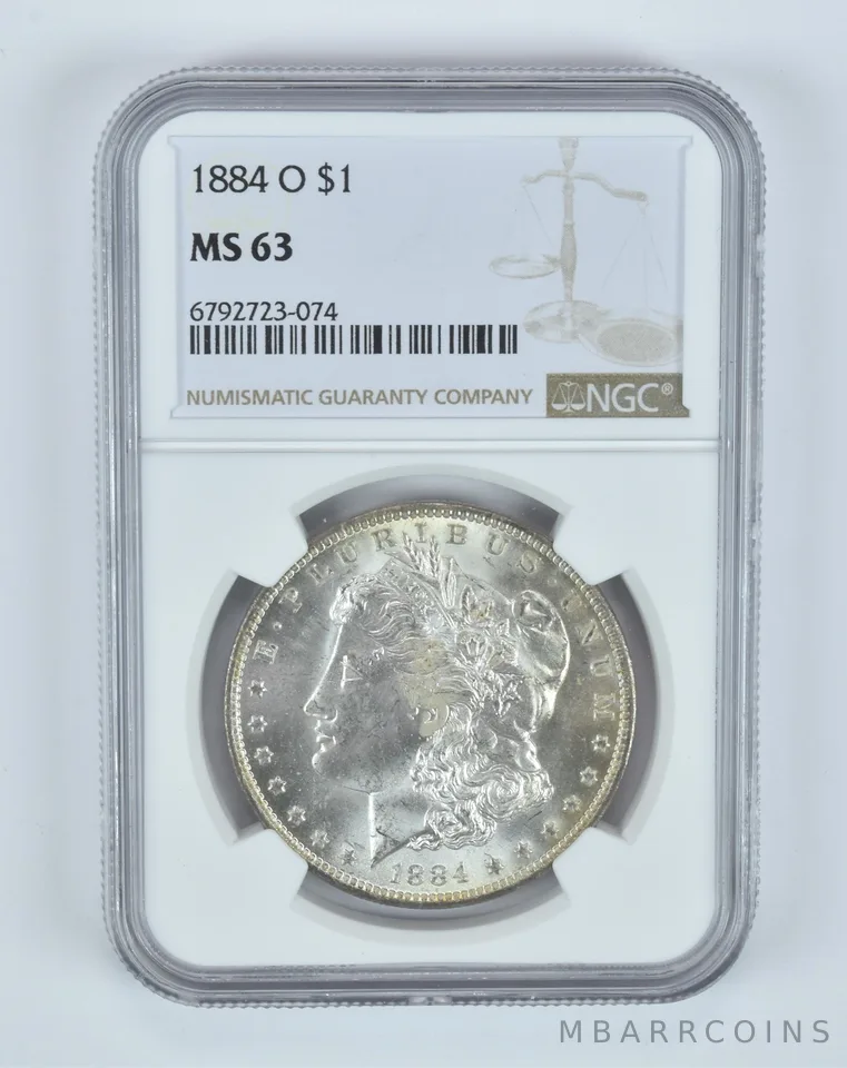 MS63 1884-O Morgan Silver Dollar NGC Beautifully Toned *6738