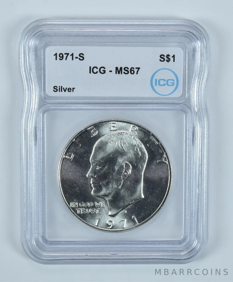 1971-S Eisenhower $1 Silver 40% MS67 ICG