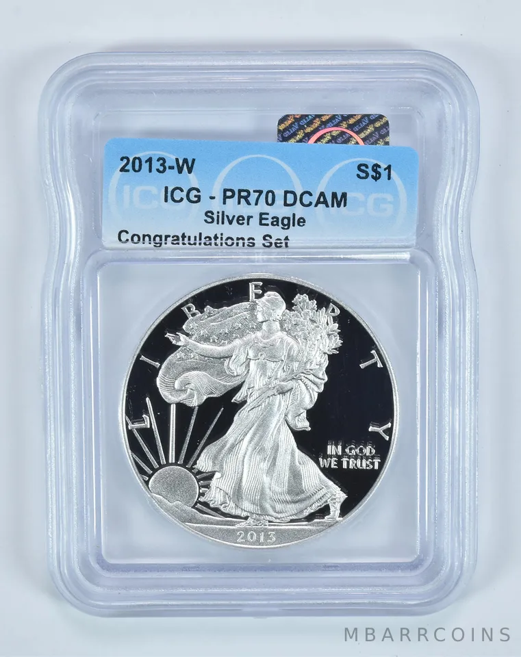 2013-W American Silver Eagle Congratulations Set PR70 DCAM ICG
