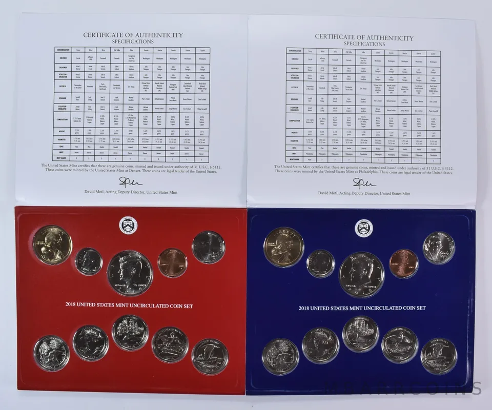 2018 Mint Set with Unc Coins in Original Packaging (20 coins)
