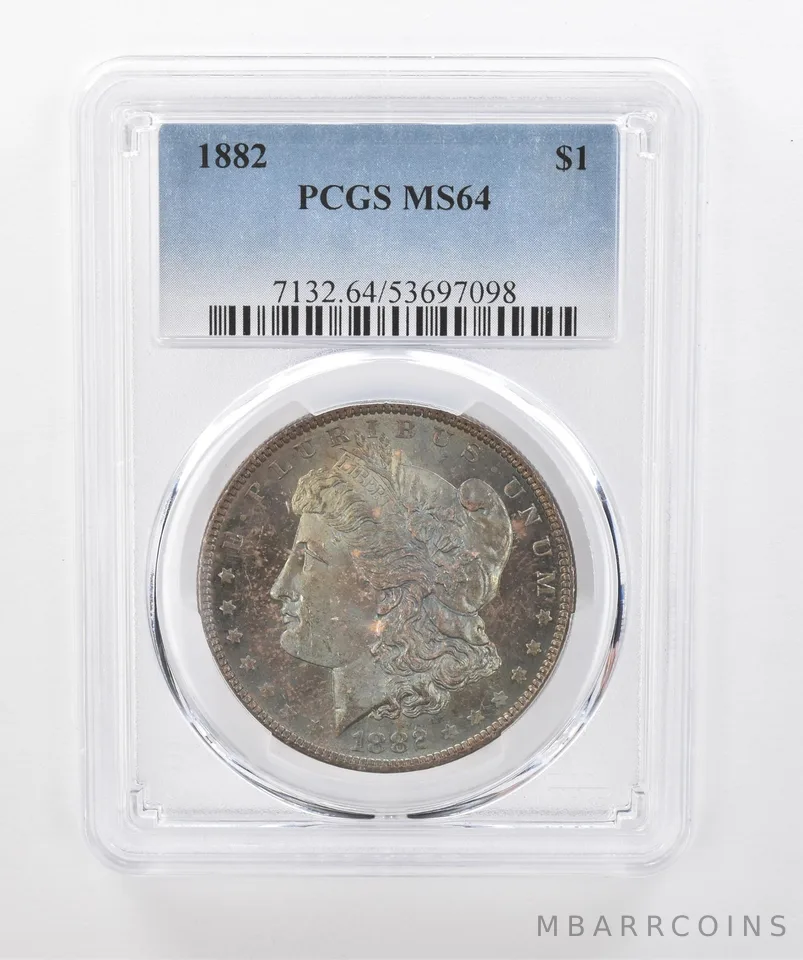 1882 Morgan Silver Dollar MS64 PCGS Beautiful Tone *1500