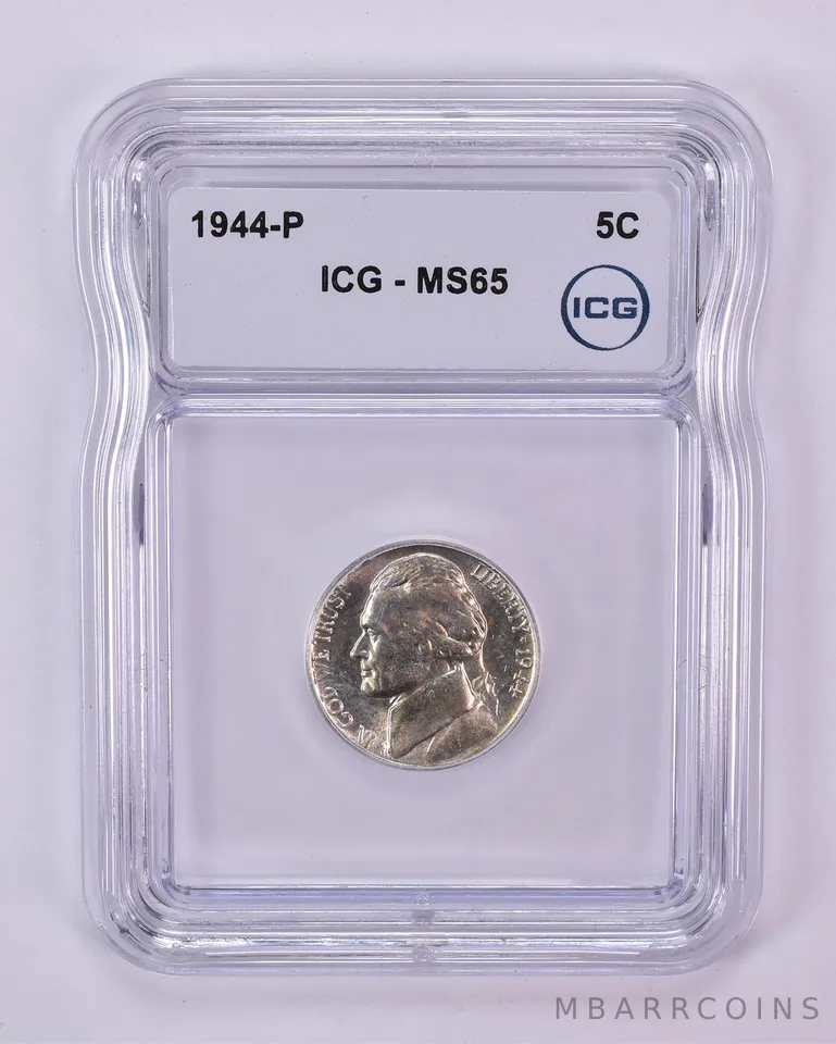 1944-P Jefferson Nickel MS65 ICG