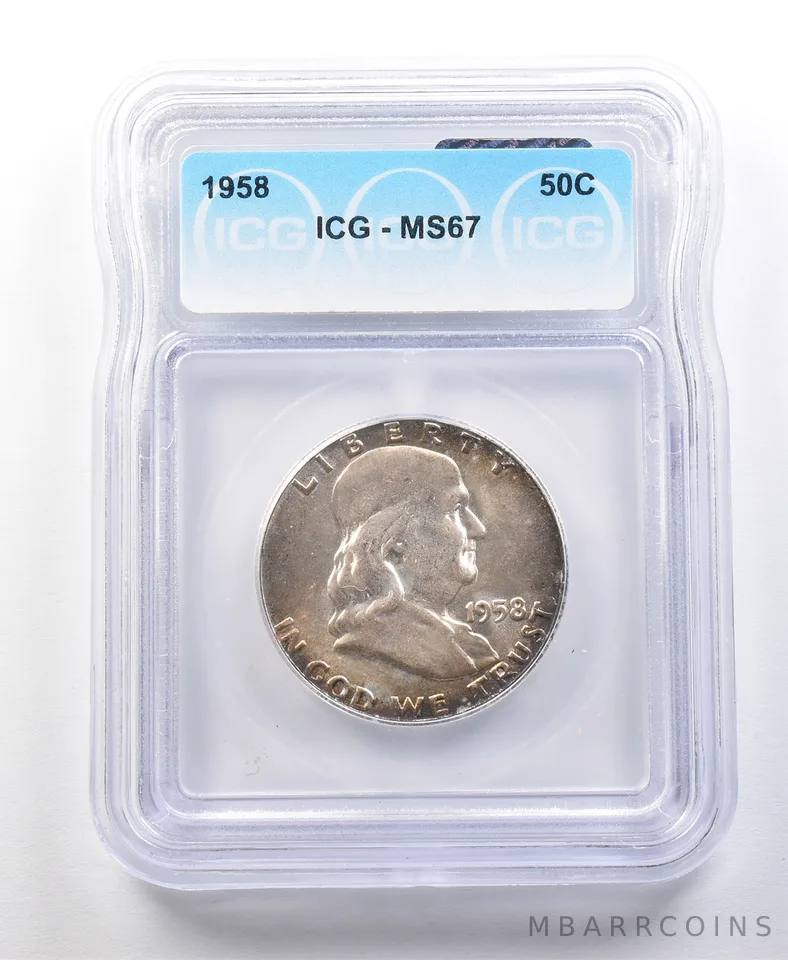 1958 Franklin Half Dollar MS67 ICG *0053