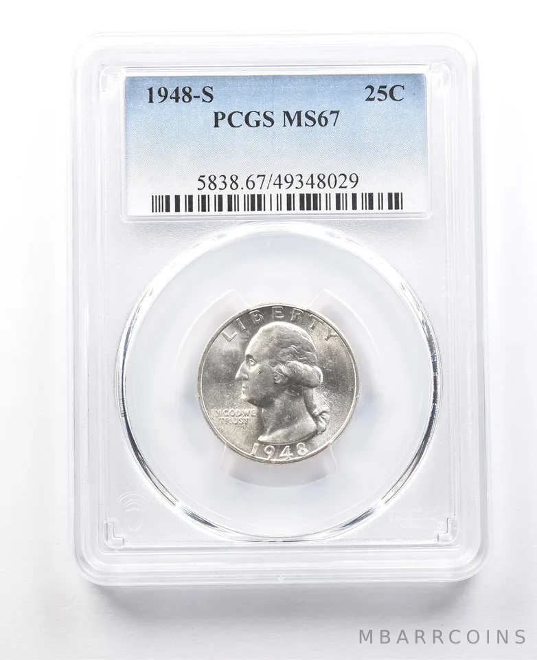 1948-S Washington Quarter MS67 PCGS a3068