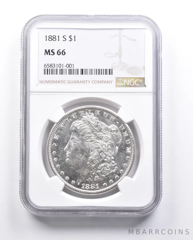 MS66 1881-S Morgan Silver Dollar NGC *6583