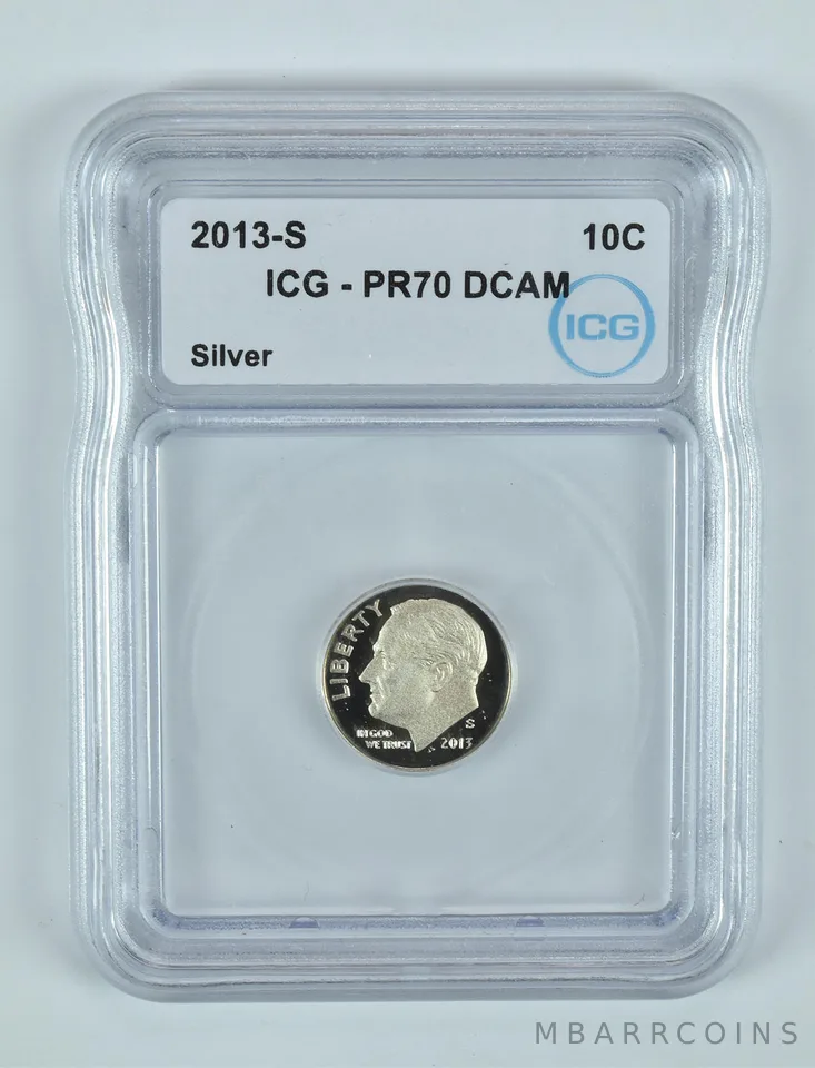 2013-S Roosevelt Dime Silver PR70 DCAM ICG