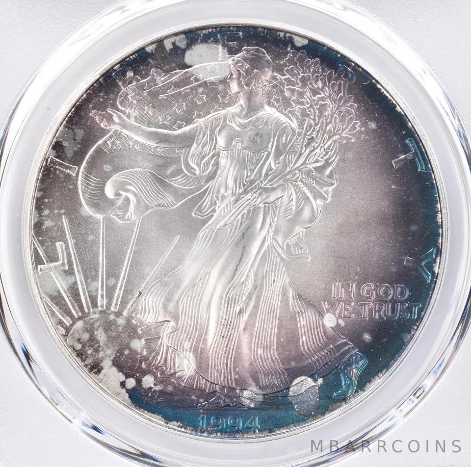 1994 American Silver Eagle MS68 PCGS Beautiful Tone *1285