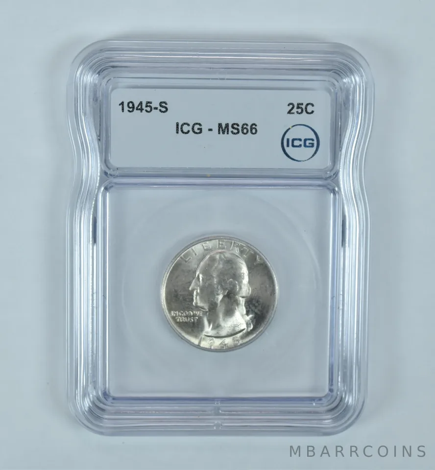 1945-S Washington Quarter MS66 ICG