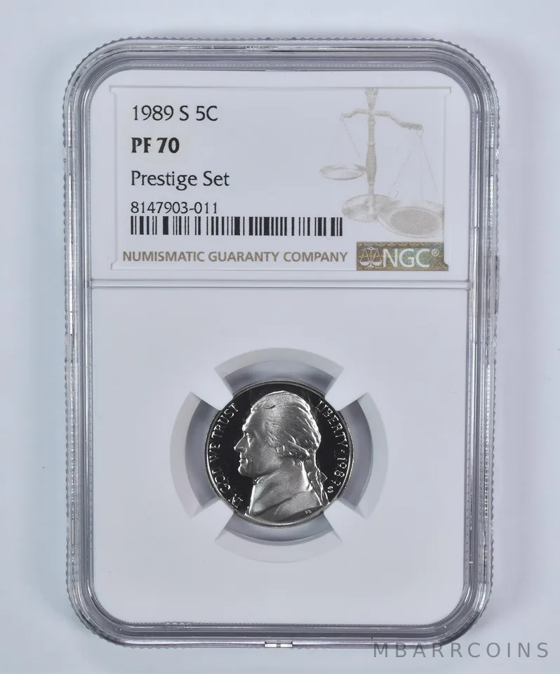 1989-S Jefferson Nickel Prestige Set PF70 NGC Brown Label