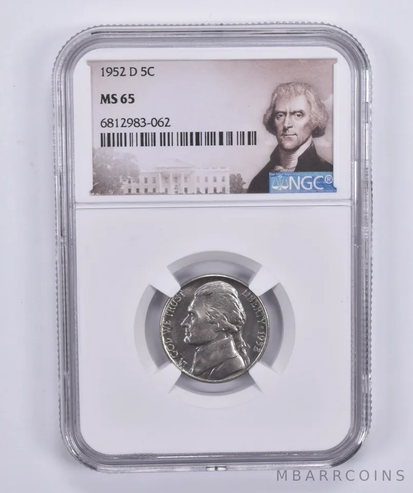1952-D Jefferson Nickel MS65 NGC Special Label