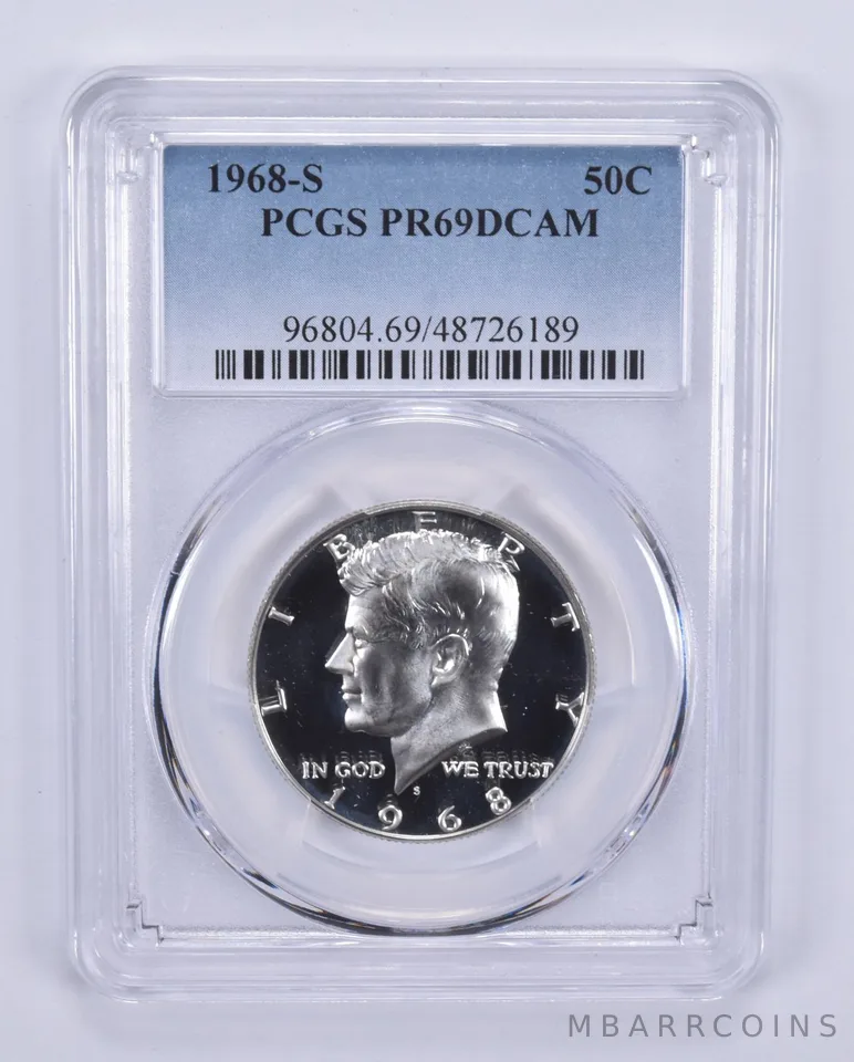 1968-S Kennedy Half Dollar PR69 DCAM PCGS Blue Label