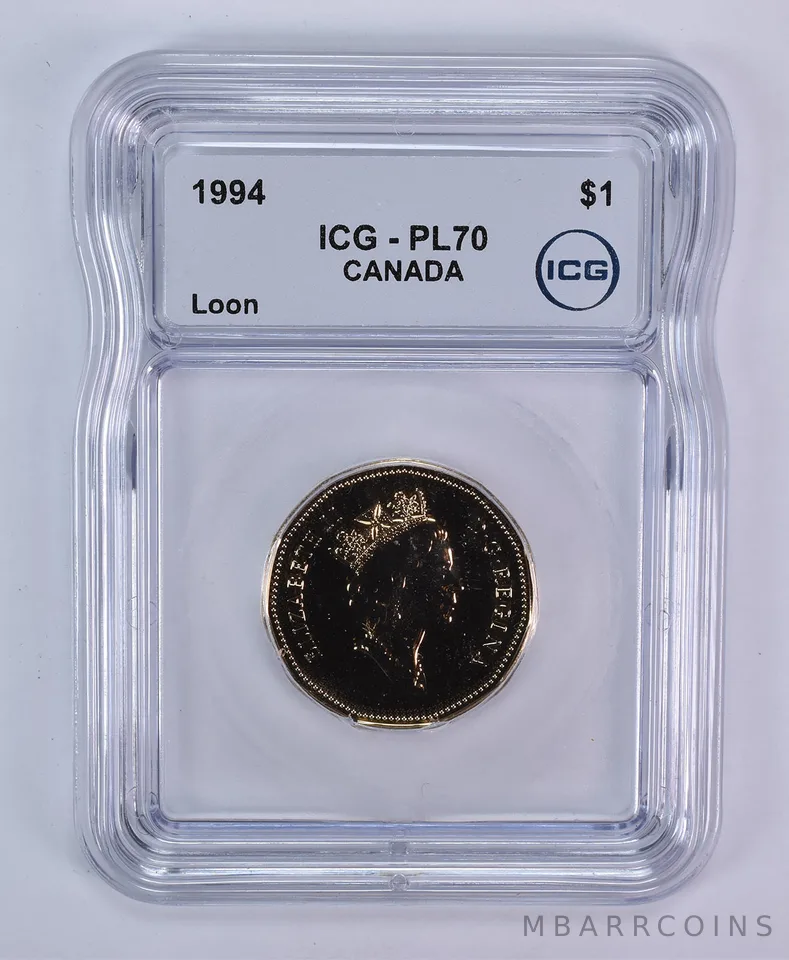 1994 Canada 1 Dollar Loon PL70 ICG
