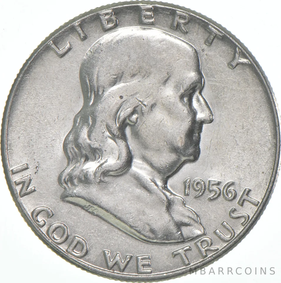 1956 Franklin Half Dollar AU 90% Silver